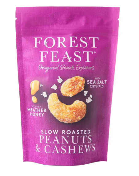 Смесь жареного арахиса и кешью Forest Feast с вересковым мёдом 120 г-10-mywatershop.com.ua