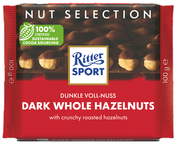 Шоколад Ritter Sport чёрный с цельным лесным орехом 100 г-31-mywatershop.com.ua