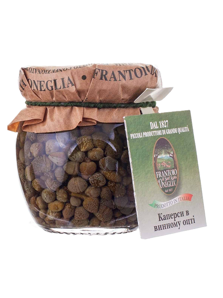 Каперсы Frantoio di Sant'Agata в винном уксусе 90 г-28-mywatershop.com.ua