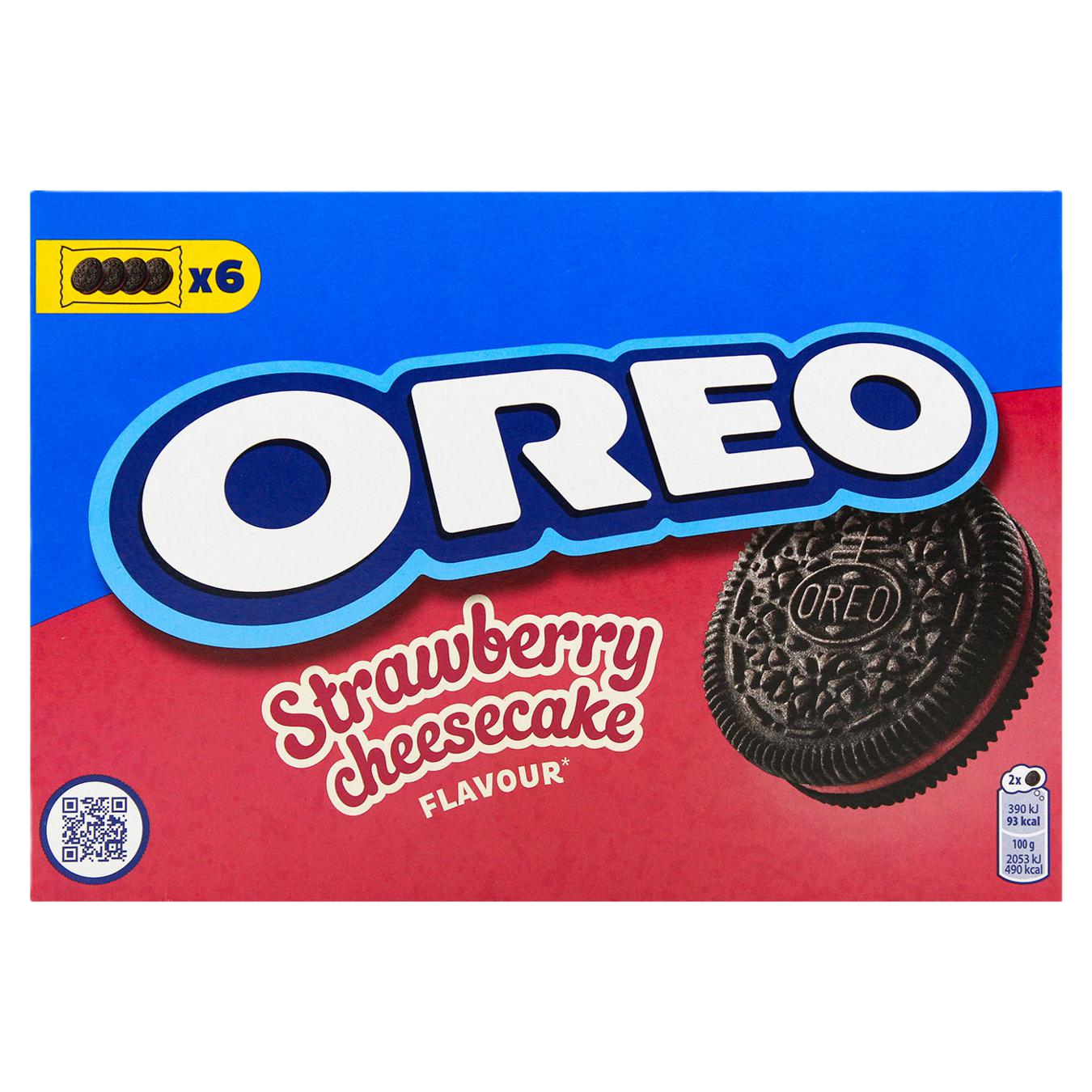 Печенье Oreo с какао и начинкой со вкусом клубники и чизкейка 228 г-15-mywatershop.com.ua