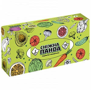 Серветки косметичні Сніжна Панда 150 шт
 — фото 3