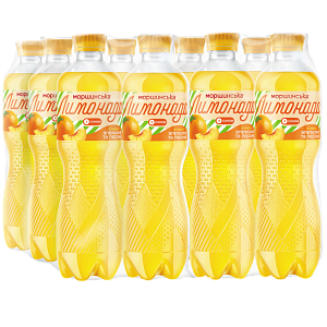 Моршинська Лимонада зі смаком апельсина та персика 0,5 л соковмісний середньогазований напій — фото 4