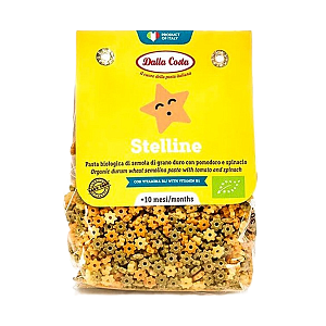 Макароны Dalla Costa Bio Baby Stelline Tricolor 200 г — фото 1