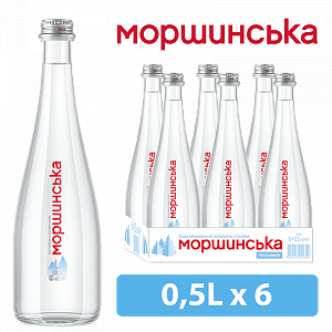 Моршинська 0,5 л негазована вода у склі — фото 1