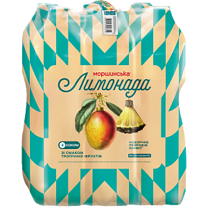 Моршинська Лимонада зі смаком тропічних фруктів 1,5 л соковмісний середньогазований напій Xmas limited edition — фото 5
