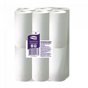 Рушники паперові Helper Soft Standart 12 рул.
 — фото 1