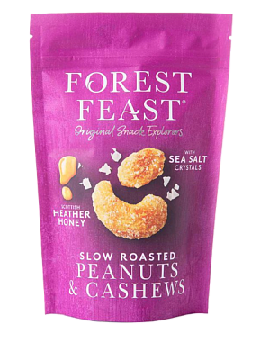 Смесь жареного арахиса и кешью Forest Feast с вересковым мёдом 120 г — фото 1