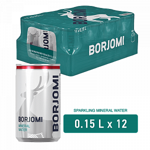 Borjomi 0,15 л сильногазована вода у банці — фото 1