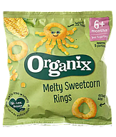 Кукурудзяні Кільця Organix (з 6 місяців) 20 г-mywatershop.com.ua