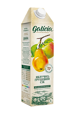 Сок Galicia Яблочно-грушевый неосветленный 1 л — фото 1