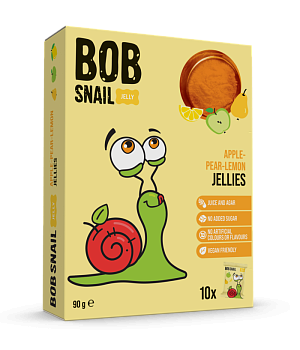 Мармелад фруктово-ягідний "Яблуко-Груша-Лимон" Bоb Snail 90 г — фото 1