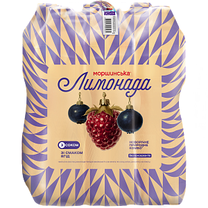 Моршинская Лимонада со вкусом ягод 1,5 л сокосодержащий среднегазированный напиток Xmas limited edition — фото 5