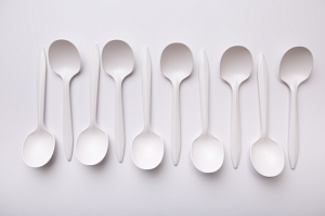 Ложка одноразовая биоразлагаемая из кукурузного крахмала 140 мм (50 шт/уп) — фото 2