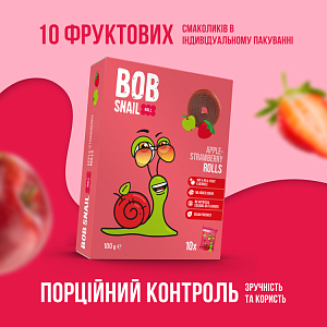 Натуральные фруктовые Конфеты "Яблоко-Клубника" Bоb Snail 100 г — фото 2