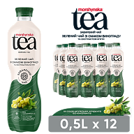 Чай зелёный со вкусом винограда и мяты Morshynska Tea 0,5 л негазированный напиток-mywatershop.com.ua