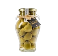 Цілі зелені оливки Torremar Queen Gordal із кісточкою 580 г-2-mywatershop.com.ua