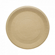 Одноразовая  крафтовая тарелка 23 см (100 шт/уп)-1-mywatershop.com.ua