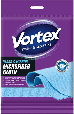 Салфетка Vortex из микрофибры для стекла и зеркал 1 шт — фото 1
