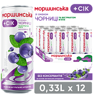 Моршинська зі смаком чорниці та екстрактом м'яти 0,33 л негазований напій-1-mywatershop.com.ua