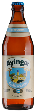 Пиво Ayinger Br&auml;uweisse светлое нефильтрованное пастеризованное 0,5 л — фото 1