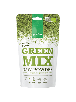 Суміш хлорели, спіруліни, пшениці та ячменю Purasana 200 г — фото 1