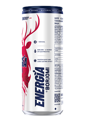 Energia by Borjomi зі смаком Вишні 0,24 л енергетичний сильногазований напій — фото 4