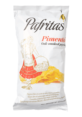 Чипсы картофельные Pafritas с копченой паприкой 120 г. — фото 1