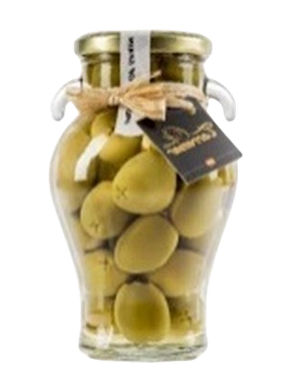 Целые зеленые оливки Torremar Queen Gordal с косточкой 580 г — фото 1