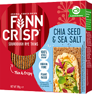 Сухарики Finn Crisp Multigrain запечённые с чиа и морской солью 195 г-mywatershop.com.ua