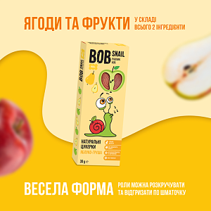 Натуральные фруктовые Конфеты "Яблоко-Груша" Bоb Snail 30 г — фото 2
