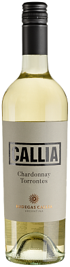 Вино Callia Chardonnay Torrontes виноградное натуральное сухое белое 0,75 л — фото 1