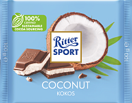 Шоколад Ritter Sport молочный с кокосово‑молочным кремом 100 г-mywatershop.com.ua