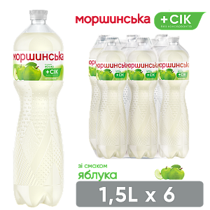 Моршинська зі смаком Яблука 1,5 л негазований напій — фото 1