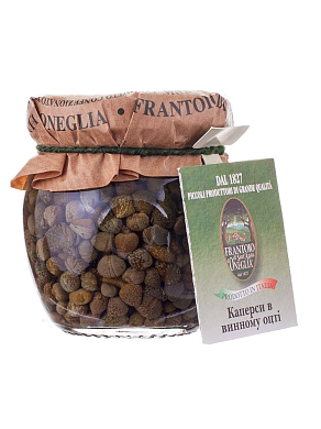 Каперсы Frantoio di Sant'Agata в винном уксусе 90 г — фото 1