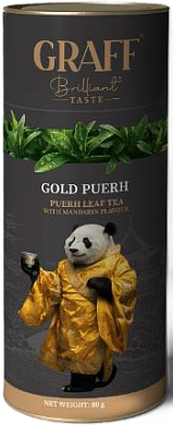 Чай пуэр с мандарином Graff Золотой Пуэр 80 г — фото 1