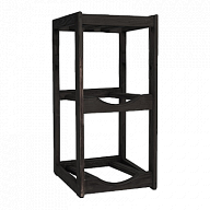 Полиця дерев'яна під 2 бутлі (венге)-3-mywatershop.com.ua