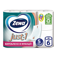 Туалетная бумага Zewa Just 1 пятислойная 6 рулонов-3-mywatershop.com.ua