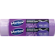 Пакеты для мусора Vortex HDPE с затяжкой фиолетовые с ароматом лаванды 35 л х 15 шт-1-mywatershop.com.ua