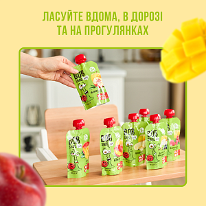 Пюре фруктове "Яблуко-Манго" Bоb Snail для дітей від 5 місяців 90 г — фото 3