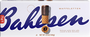 Вафельные трубочки Bahlsen в темном шоколаде 100 г — фото 1