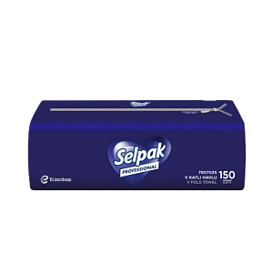 Полотенца бумажные Selpak Professional Premium двухслойное V‑сложения 150 шт — фото 1