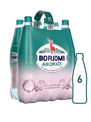 Borjomi Aromati з ароматом Вишні та Гранату 1 л сильногазований напій — фото 2