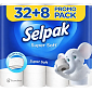 Туалетная бумага Selpak Super Soft трехслойная 32 + 8 рулонов — фото 1