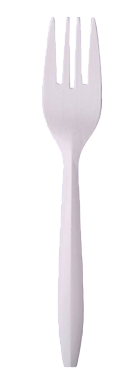 Виделка одноразова біорозкладна з кукурудзяного крохмалю 150 мм (50 шт/уп) — фото 1