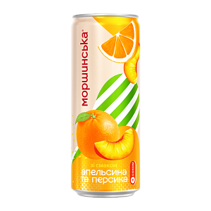 Моршинська Лимонада зі смаком апельсина та персика 0,33 л соковмісний середньогазований напій — фото 5