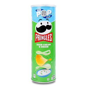 Чипсы картофелные Pringles Sour Cream & Onion 165 г — фото 1