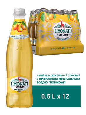 Лимонад Borjomi Limonati Груша 0,5 л сильногазированный напиток — фото 1