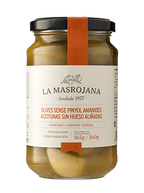 Оливки La Masrojana без кісточки Гордаль мариновані 360 г — фото 1