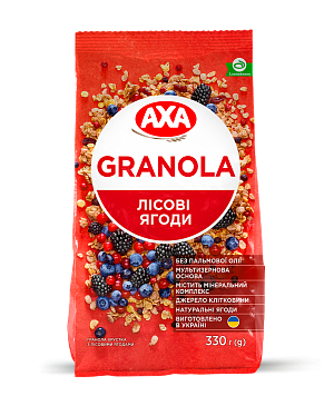 Гранола АХА хрустящая с лесными ягодами 330 г — фото 1