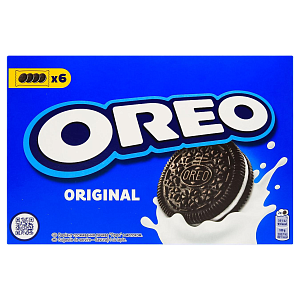 Печенье Oreo с какао и кремовой начинкой ванильного вкуса 228 г — фото 1